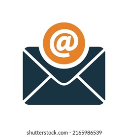 Correo electrónico, icono de correo. Ilustración vectorial simple aislada en un fondo blanco.
