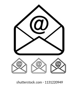 email and mail icon vector