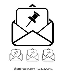 email and mail icon vector