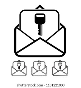email and mail icon vector
