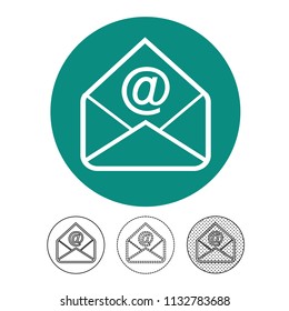 email and mail icon vector