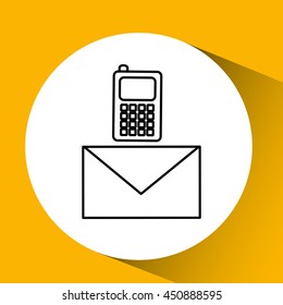 email mail illustration in white background, vector
