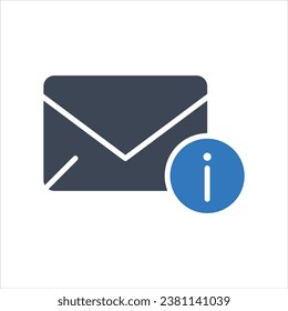 Icono de vector de información de correo electrónico