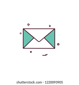 email mail letter icon vector design