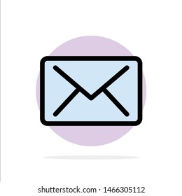 Email, Mail, Message Abstract Circle Background Flat color Icon. Vector Icon Template background
