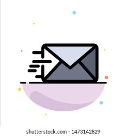Email, Mail, Message Abstract Flat Color Icon Template