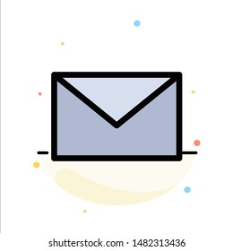 Email, Mail, Message Abstract Flat Color Icon Template