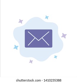 Email, Mail, Message Blue Icon on Abstract Cloud Background