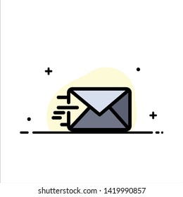 Email, Mail, Message  Business Flat Line Filled Icon Vector Banner Template