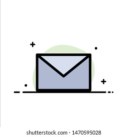 Email, Mail, Message  Business Flat Line Filled Icon Vector Banner Template. Vector Icon Template background