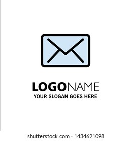 Email, Mail, Message Business Logo Template. Flat Color