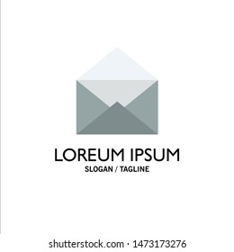 Email, Mail, Message, Open Business Logo Template. Flat Color