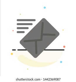 Email, Mail, Message, Sent Abstract Flat Color Icon Template