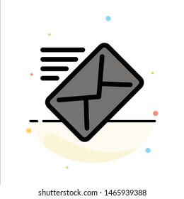 Email, Mail, Message, Sent Abstract Flat Color Icon Template. Vector Icon Template background