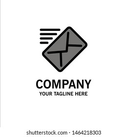 Email, Mail, Message, Sent Business Logo Template. Flat Color. Vector Icon Template background