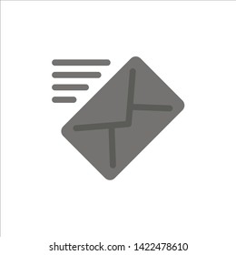 Email, Mail, Message, Sent  Flat Color Icon. Vector icon banner Template