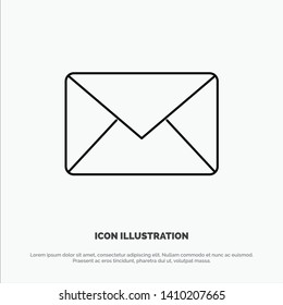 Email, Mail, Message, Sms Line Icon Vector