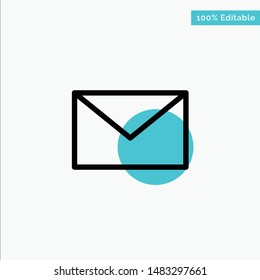 Email, Mail, Message turquoise highlight circle point Vector icon