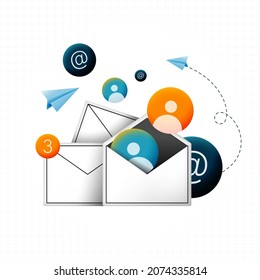 Email, mail notification. Social network, reading messages.