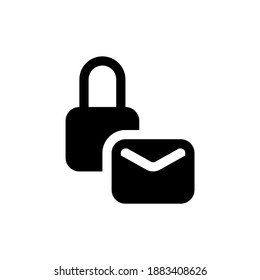 Email Mail Secure Internet Glyph Icon, Logo, and illustration Vector