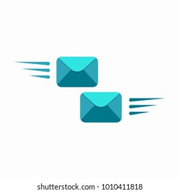 Email mail send sent icon. Vector Flat illustration