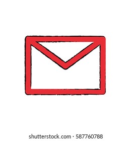 Email or mail symbol icon vector illustration graphic design