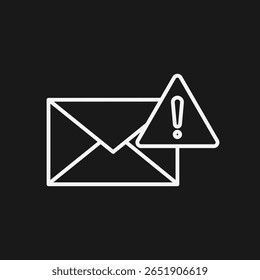 Ícone de Aviso de Email e Email para Detecção de Spam, Alerta de Fraude de Phishing e Segurança de Lixo Eletrônico