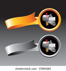 email mailbox on orange and silver ribbons