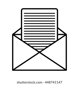 Email or mailing isolated flat icon, vector illustration graphic.