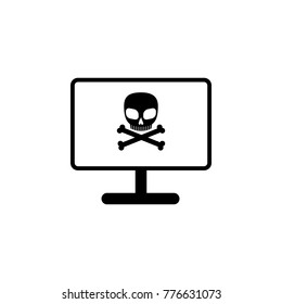 Email with malware and laptop concept icon. Cyber security Icon. Premium quality graphic design. Signs, symbols collection, simple icon for websites, web design, mobile app on white background