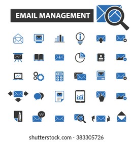 iconos de administración de correo electrónico