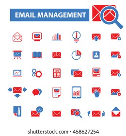 iconos de administración de correo electrónico
