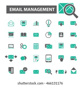 iconos de administración de correo electrónico