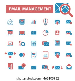 iconos de administración de correo electrónico
