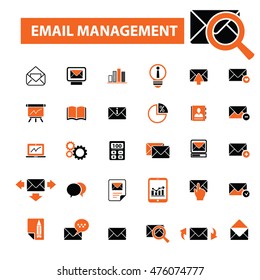 iconos de administración de correo electrónico