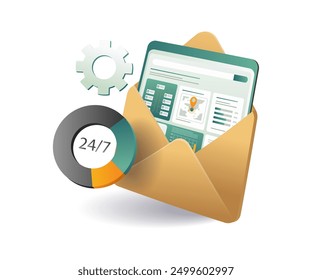 email marketing analytics dashboard and customer service interface