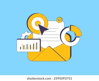 Email marketing analytics with performance tracking, open rates and email conversion insights. Digital strategy, automation and e-mail campaign optimization to improve engagement, audience targeting