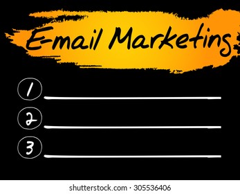 E-mail Marketing Blank List, vector concept
