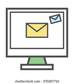 Email Marketing Bold Icon Illustration
