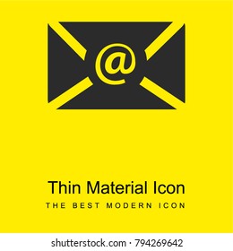 Email marketing bright yellow material minimal icon or logo design