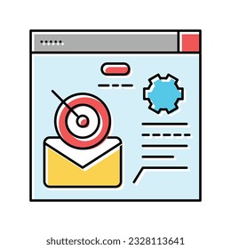 email marketing campaign management color icon vector. email marketing campaign management sign. isolated symbol illustration