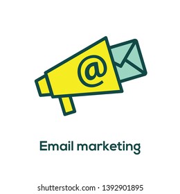 Email marketing campaigns icon w bullhorn