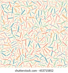 E-mail marketing, colored text background. Success, sales, discount, special offer. 
