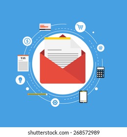 E-mail marketing concept