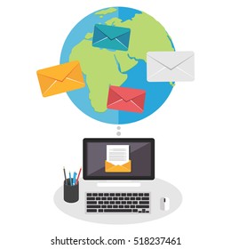 Email marketing, Email concept.