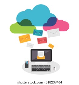 Email marketing, Email concept.