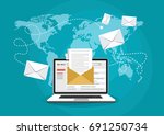 Email marketing concept design. Vector illustration, flat style.