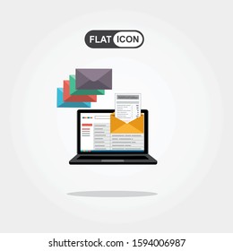Email marketing concept design. Vector illustration, flat style.