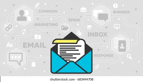 Email Marketing Concept - Envelope with Letter