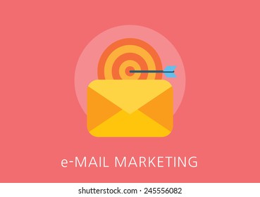 Email Marketing Concept Flat Icon